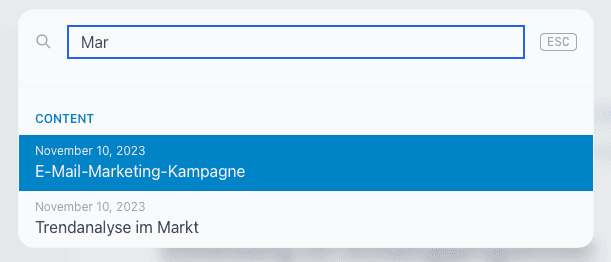 Suchfunktion