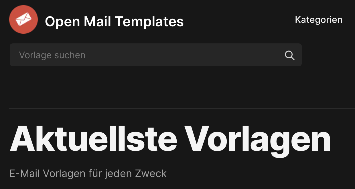 Open Mail Templates
